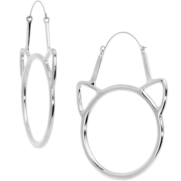 Simple Cut Out Cat Lover Extraordinaire Tunnel Plug Earrings