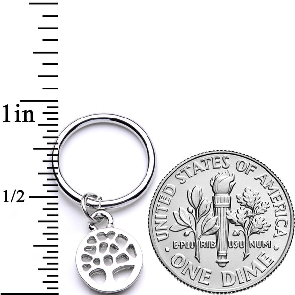 16 Gauge 3/8'' Tree of Life Dangle Hinged Segment Ring